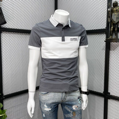 ÁO THUN CỔ TRỤ TTT676 XÁM