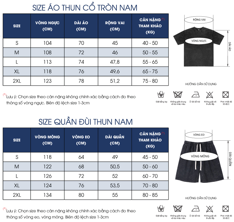 Thông số size